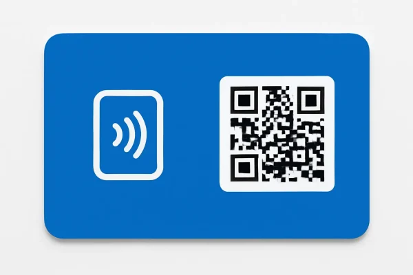 نمای پشت و روی کارت ویزیت هوشمند NFC طراحی مدرن و کاربردی