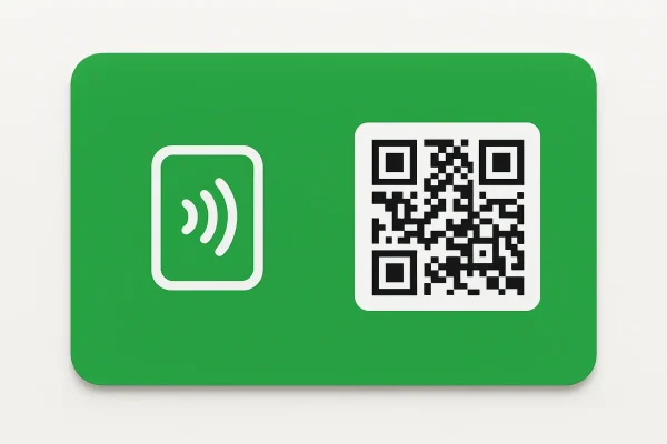 کارت ویزیت هوشمند NFC کنار گوشی موبایل انتقال سریع اطلاعات از طریق NFC