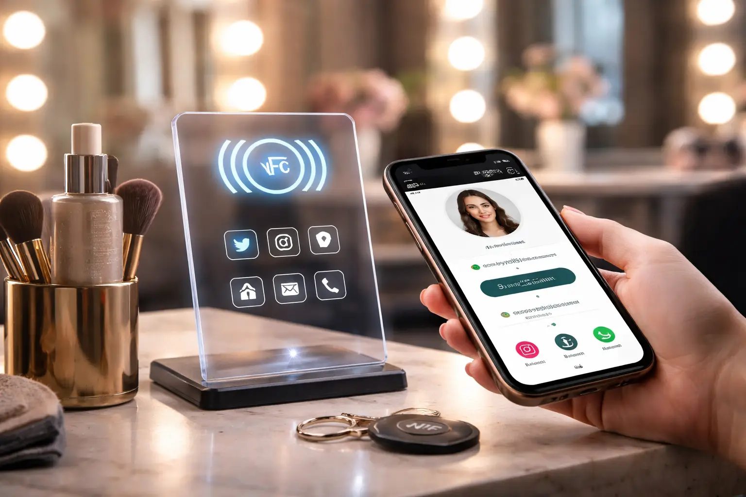 کاربرد NFC در سالن‌ های زیبایی | جذب مشتری و معرفی خدمات با کارت نو